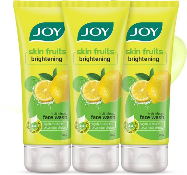 Joy Skin Fruits Lemon Brightening (Pack of 3X50) For Oily Skin Face Wash