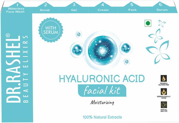 DR.RASHEL HYALURONIC ACID FACIAL KIT NATURAL MOISTURISING WITH SERUM & WATERLESS FACE WASH