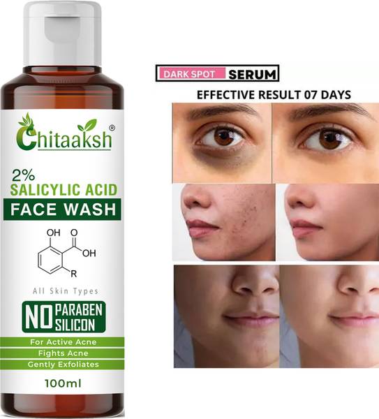 CHITAAKSH 2% Salicylic Acid Foaming Face wash for Pimple-prone (100 ml) Men & Women All Skin Types Face Wash