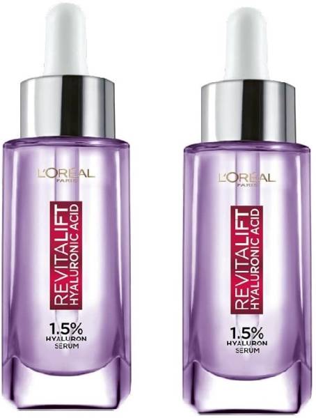 L'Oreal Paris Revitalift Serum, Hydrating and Plumping, With 1.5% Hyaluronic Acid, 15ml (PACK OF 2)