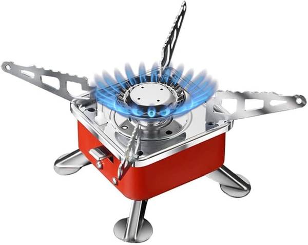 Portable Gas Stove | Folding Cylinder Gas Burner For Outdoor Camping, Travelling Stainless Steel Manual Gas Stove