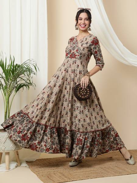 HALIMA FASHION Women Printed Anarkali Kurta