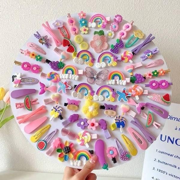 Suffix Retail 14 pcs Mix Designs Girlish Hair Clips Set Baby Hairpin for Kids Girls Toddler Hair Clip