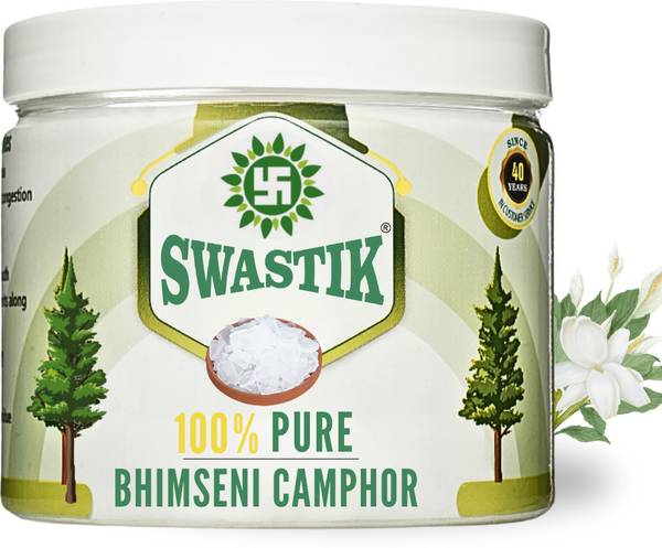 SWASTIK Pure Bhimseni Camphor 250 grams Jar
