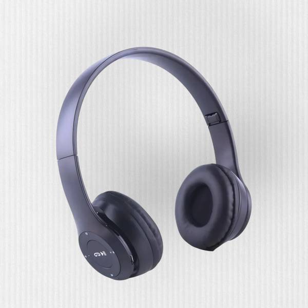 GDS Active Lifestyle Headphones with Mic & Long Battery Duration_GY Bluetooth & Wired
