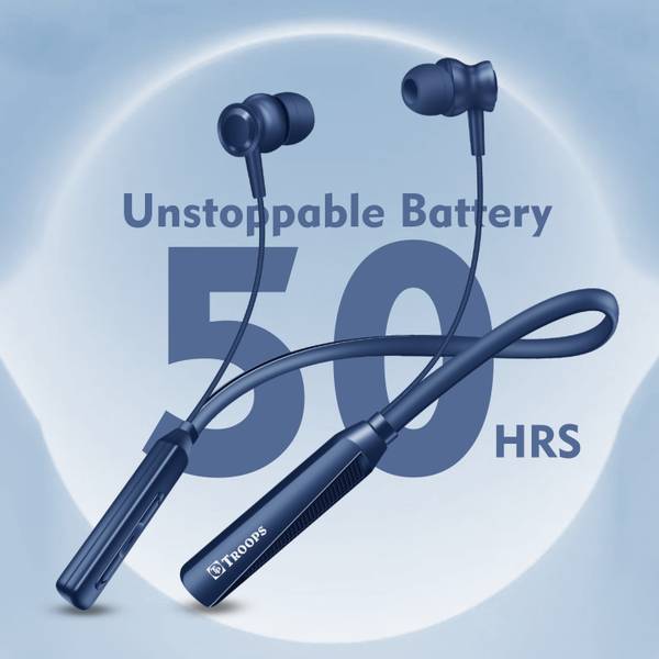 Neckband Bluetooth Earphones with 10mm Drivers,Music 50 Hours Playtime Bluetooth & Wired Headset