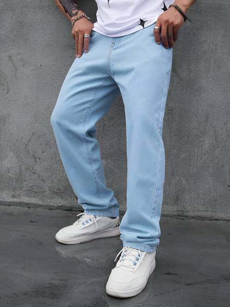 FUDE PRIDE Loose Fit Men Blue Jeans