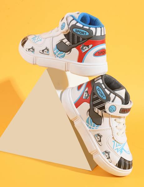 Pu-Pine Boys Velcro Walking Shoes