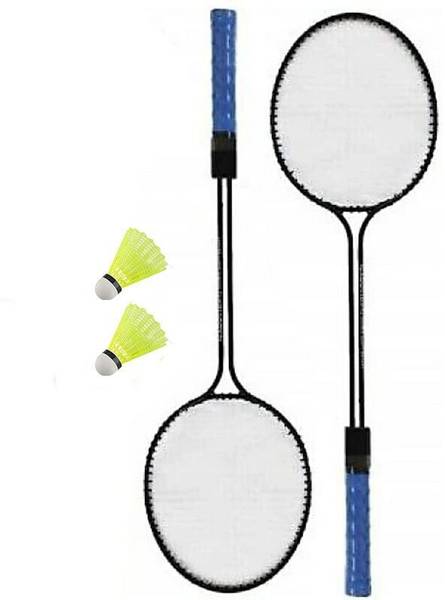 MINIBLITZ Double Shaft Set Of 2 Piece With 2 Shuttle Cock Badminton Kit Badminton Kit