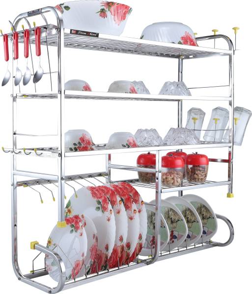 SLIMSHINE Dish Drainer Kitchen Rack Steel