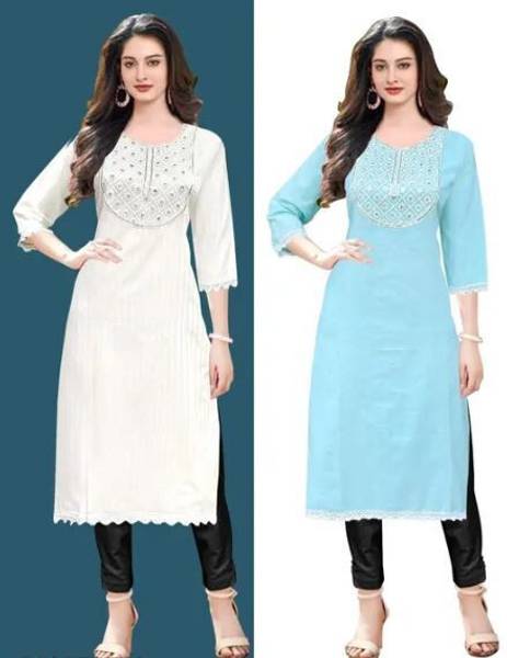 P17 Women Solid A-line Kurta