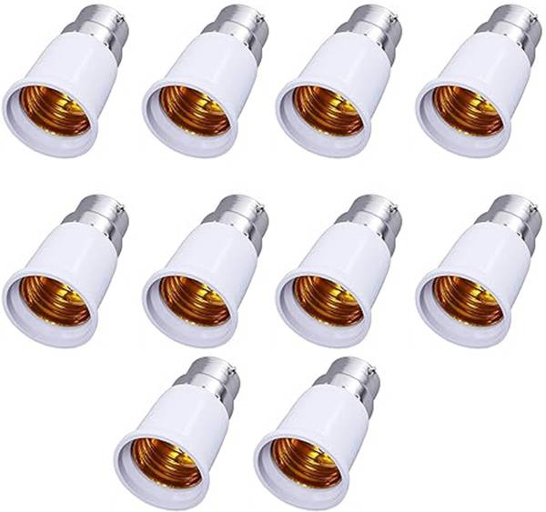vibunt B22 to E27 Led Bulb Converter Holder Adapter Plastic, Copper Light Socket