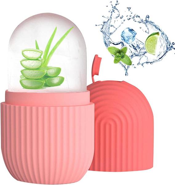 VR ice roller for face skin glowing ice cube Massage Skin Care Tools for face eye Pink, Multicolor Silicone Ice Ball Tray