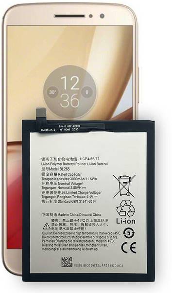 RAPPER Mobile Battery For Motorola Moto M / XT1662 / XT1663 / M-XT1663-001 BL265