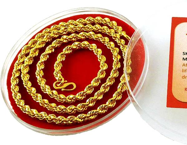 One Gram Gold Plated Chain (Length-21 inch) (MG 231) Gold-plated Plated Brass Chain