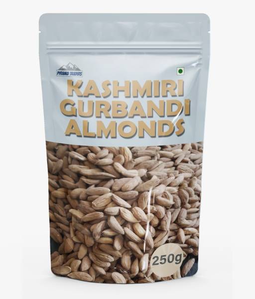 pyramid traders 250g KASHMIRI gurbandi almonds Premium Quality Badam Giri, 100% Pure & Healthy Almonds
