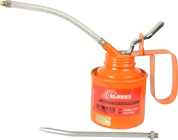 globustools 847- OIL CAN STEEL 1/2pint ( 250 CC) WITH FIX AND FLEXIBLE SPOUT Manual Pump