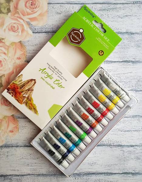 PEACORA Worison Acrylic Tube Paints(12 tube paints of 12 ml each) premium artist colours