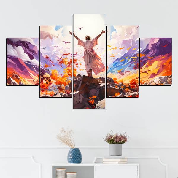 JB Creations Jesus Christ Painting Wall Decorative Paintings For Home Digital Reprint 18 inch x 30 inch Painting