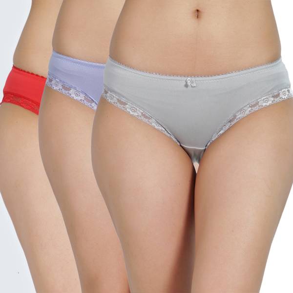 Ladyland Women Hipster Purple, Red, Silver Panty