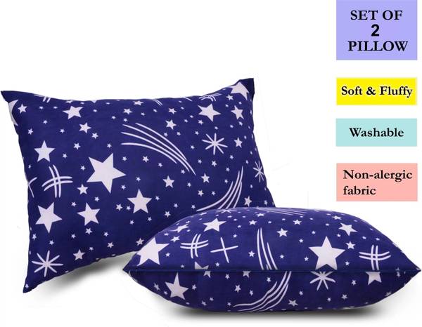 STOMIA LUXURY Polyester Fibre Solid Sleeping Pillow Pack of 2