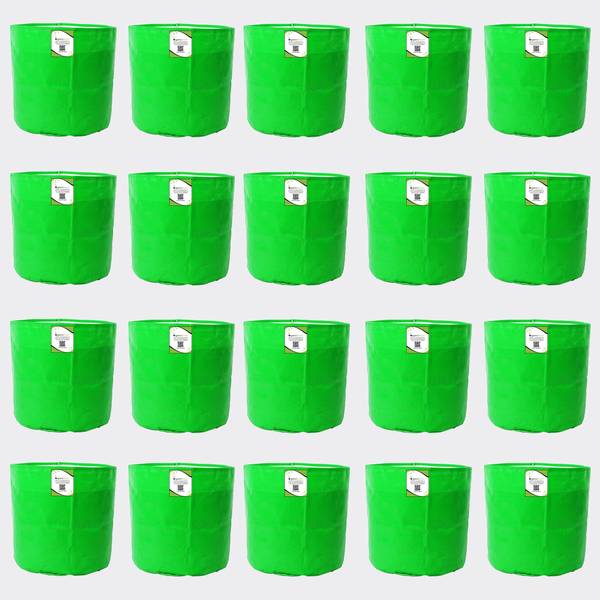 ORGANICBAZAR Premium 15"x15" Grow Bags for Home Gardening, HDPE 260 GSM (Pack of 20) Plant Grow Bag