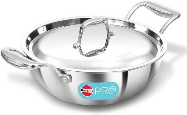 Hawkins Pro Triply Deep-Fry Kadhai 24 cm diameter 2.5 L capacity
