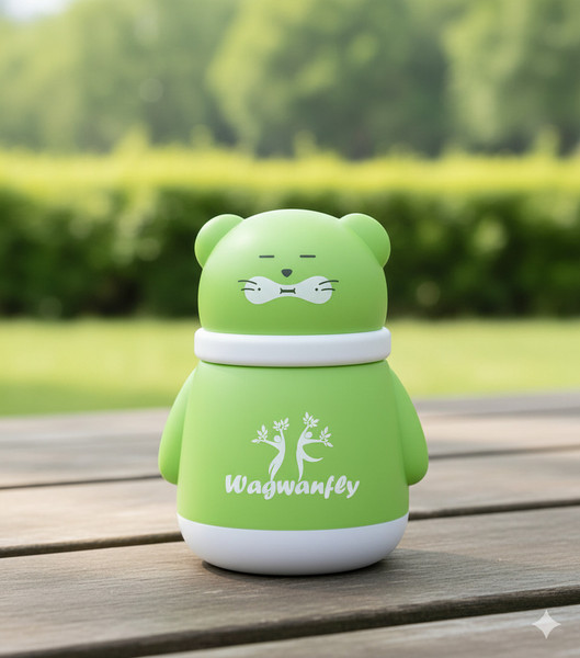 Wagwanfly Portable Baby Powder Puff with Box Holder Container for Newborn & Kids