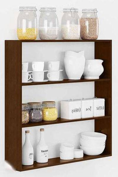ShaizRArt wooden cave Wooden Kitchen Shelf Racks Wall Shelf Rack For Kitchen Storage MDF (Medium Density Fiber) Wall Shelf