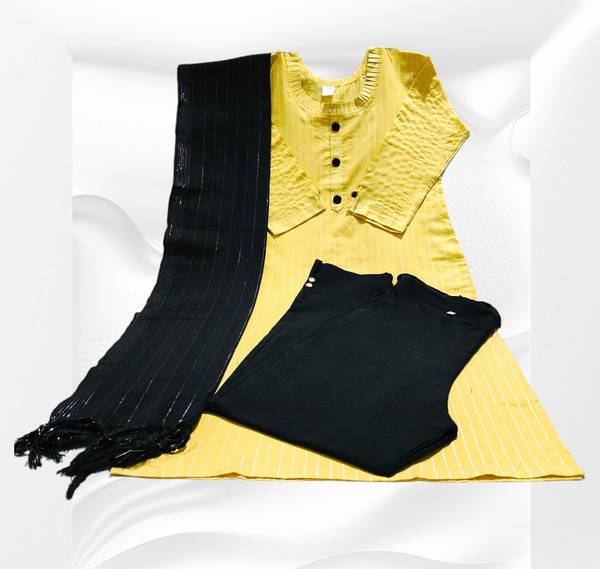 UMI CREATION Striped Kurta, Trouser/Pant & Dupatta Set