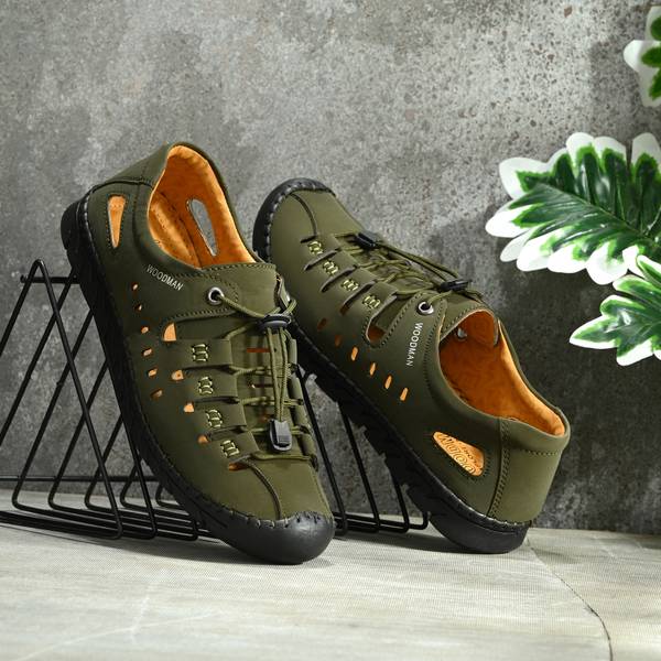 Men Olive Sandals