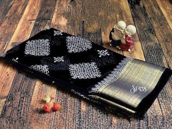Printed Daily Wear Cotton Blend Saree