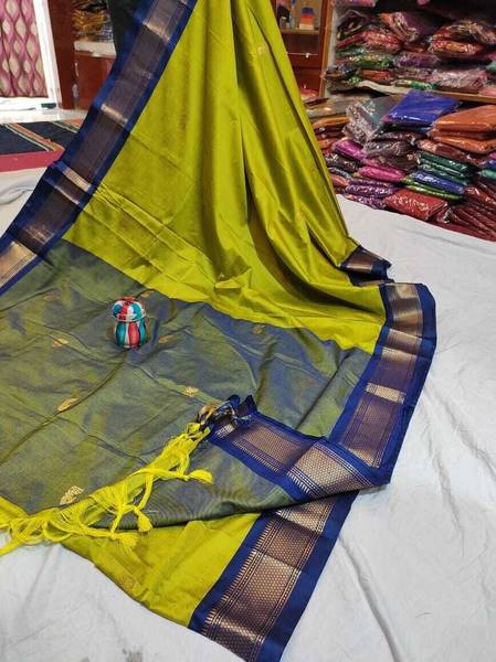 VEERAIVA Woven Paithani Cotton Silk Saree