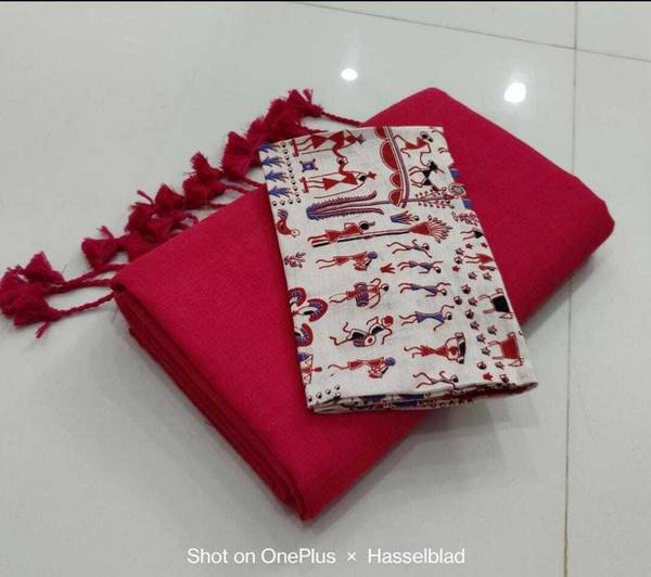 SMRITI HANDLOOM Printed Kalamkari Handloom Pure Cotton Saree