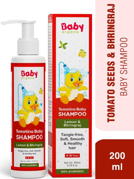 BabyOrgano Healthy and Strong Hair Ayurvedic Baby Shampoo with Tomato Seeds and Bhringraj