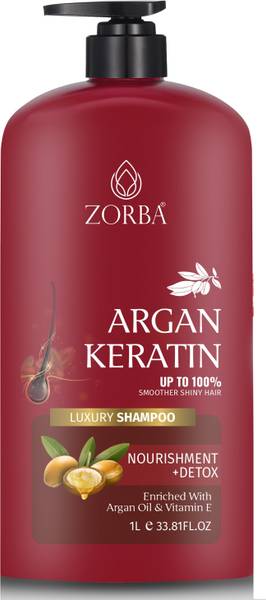 ZORBA ARGAN Hairfall Defence Shampoo, With Keratin, Controls Hair fall