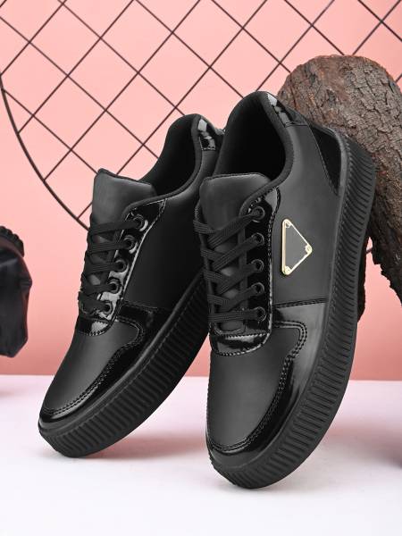 Bacan Black Partywear Sneakers For Men