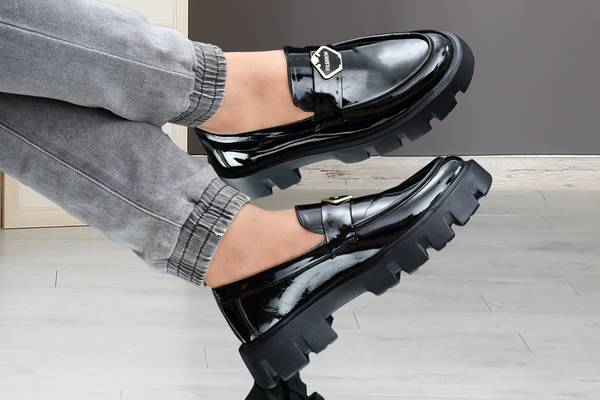 Party wear on sale shoes black shining