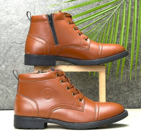 Field Care Mens Mid-top Comfort Uniform Casual Padded Cushioned Army Uniform Style Shoes Boots For Men