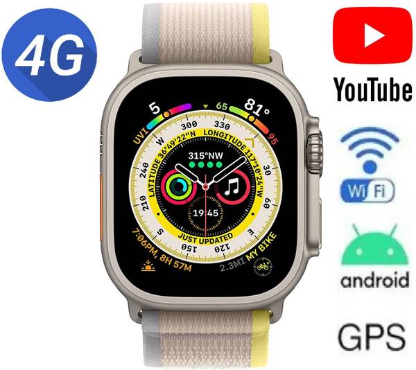 Wellsys Smart Watch S8 Ultra 4G Sim Card Network Pk DW88 DW89 Wifi GPS YOUTUBE Smartwatch