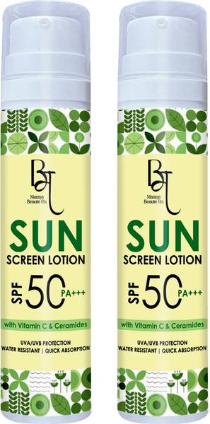 Manisa Beaute Sunscreen - SPF 50 PA+++ Vitamin C & Ceramides Sunscreen | No White Cast | Water Resistant |