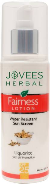 JOVEES Sunscreen - SPF 25 PA+ Fairness Lotion SPF 25 Sunscreen |Water Resistance |All Skin Type