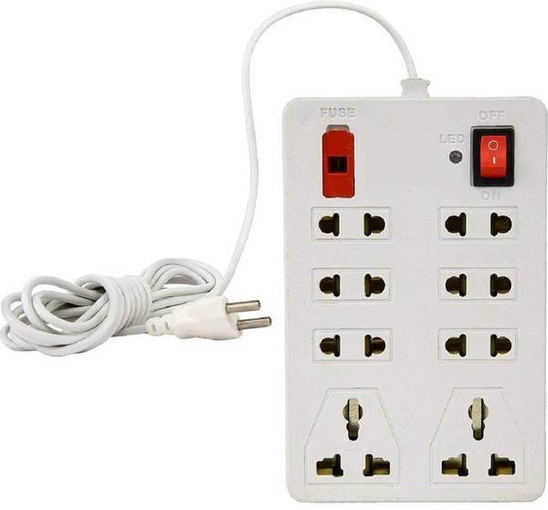 PINGA CB_4665_Multi Plug Power Extension Board Cord 2m Long Wire 8 Socket 8 Socket Extension Boards
