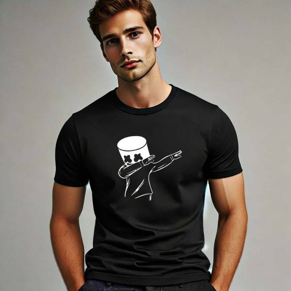METRONAUT Graphic Print Men Round Neck Black T-Shirt