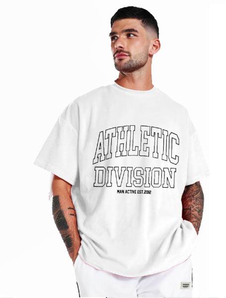 NAUGHTY MEN Typography Men Round Neck White T-Shirt