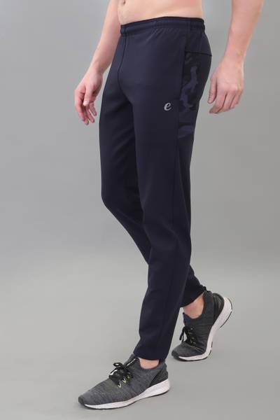 Ethan Solid Men Dark Blue Track Pants