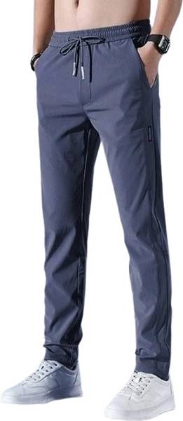 HouseOfCommon Solid Men Grey Track Pants