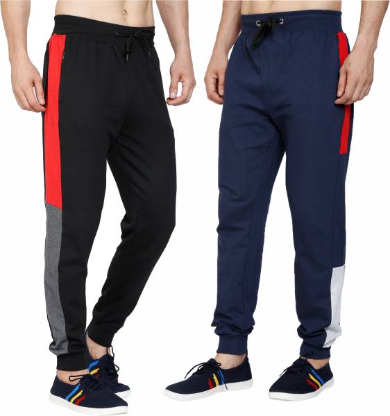 Color Block Men Multicolor Track Pants