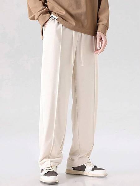 MACK JONNEY Solid Men White Track Pants