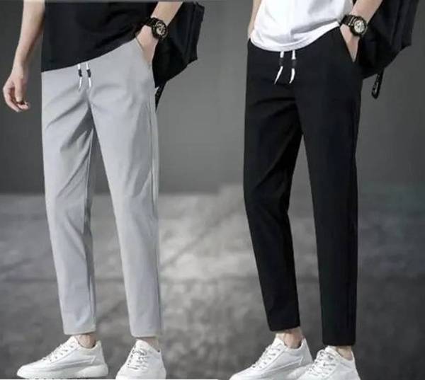 Self Design Men Multicolor Track Pants